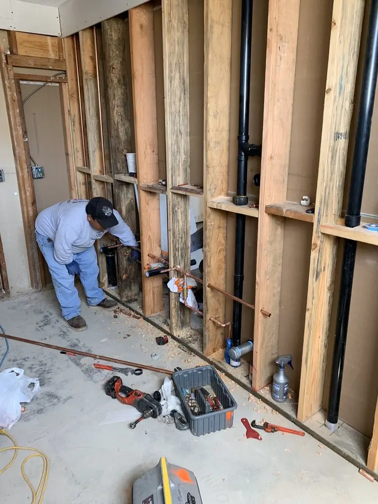 Commercial rough-in plumbing for Gas Line Repair in Simons